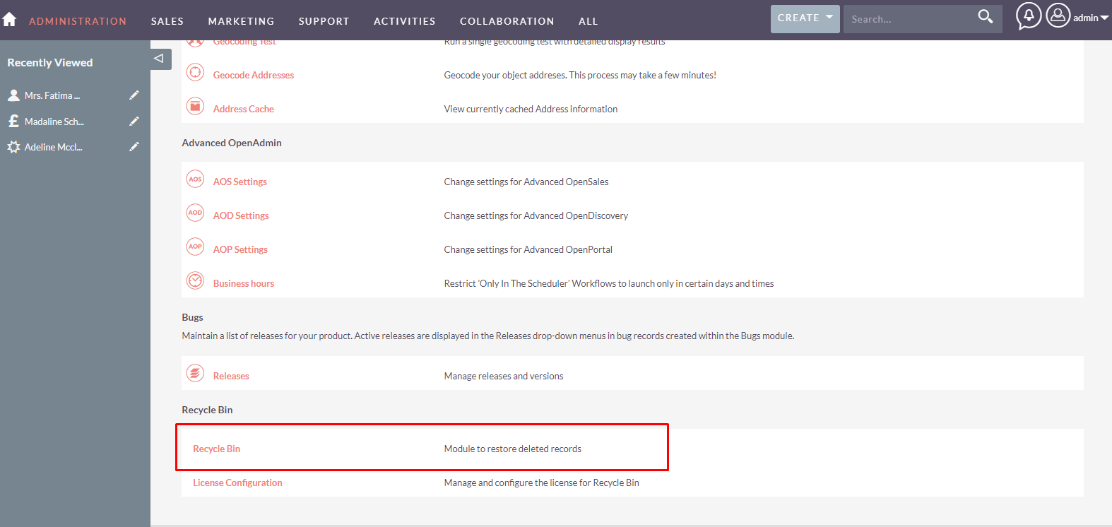 User Guide Recycle Bin